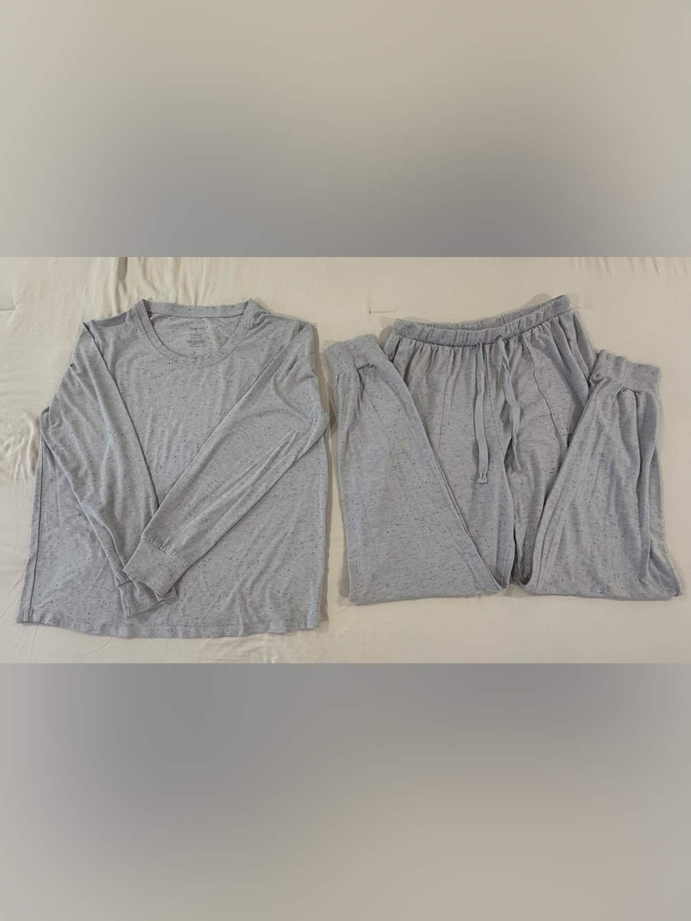 Born Woman’s Light Heather Gray Long Sleeve Pajama Set